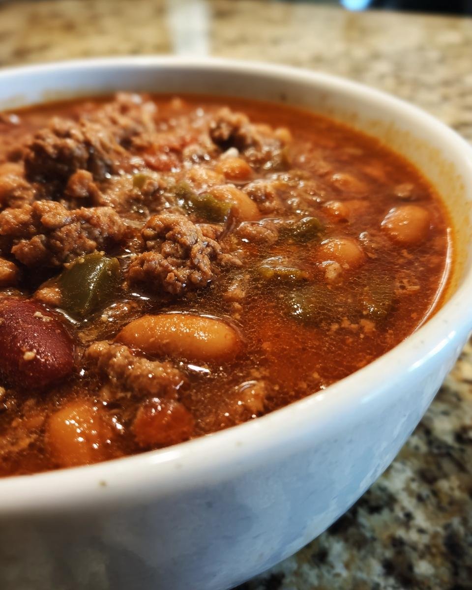 Hearty Pinto Bean and Beef Soup with Green Chiles - detail 1