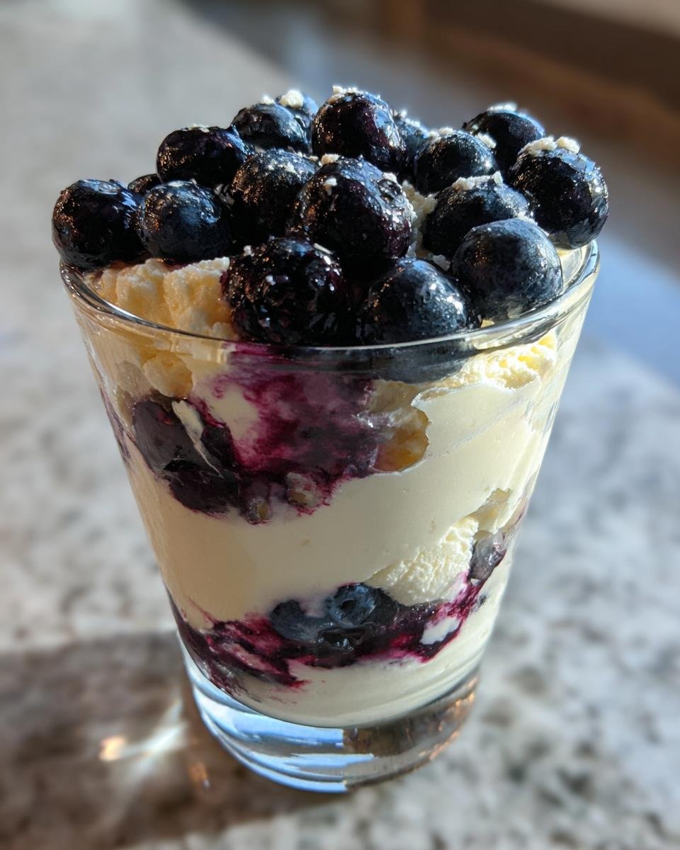 Keto Blueberry Cheesecake Parfaits - detail 1