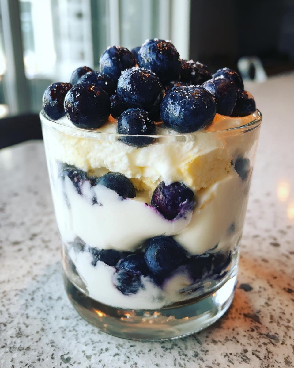 Keto Blueberry Cheesecake Parfaits - detail 2