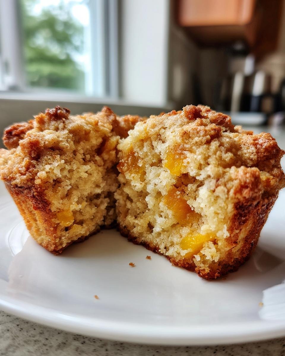 Keto Peach Cobbler Muffins - detail 2