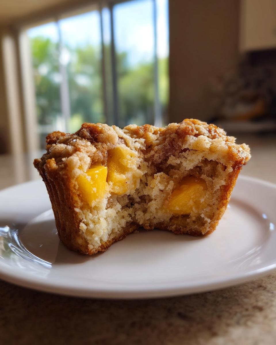 Keto Peach Cobbler Muffins - detail 3