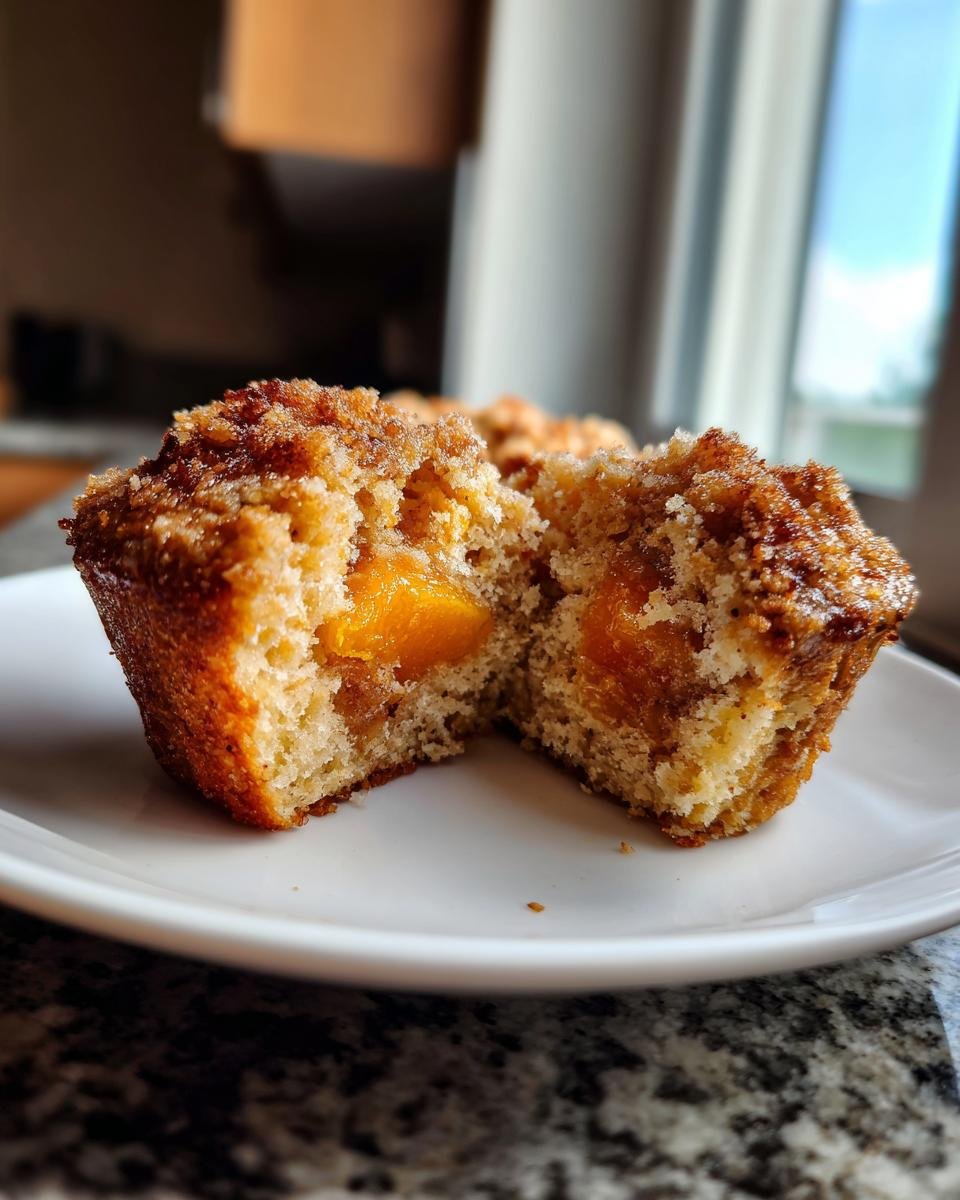Keto Peach Cobbler Muffins - detail 4