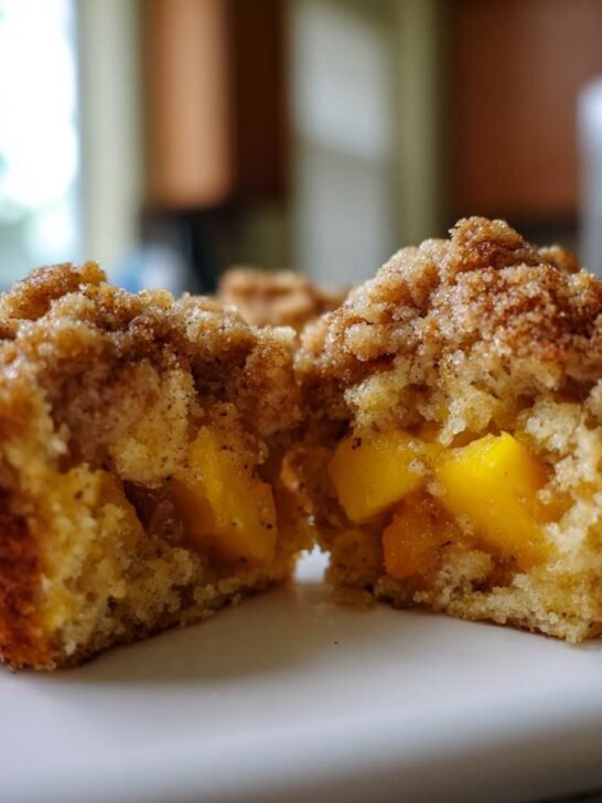 Keto Peach Cobbler Muffins