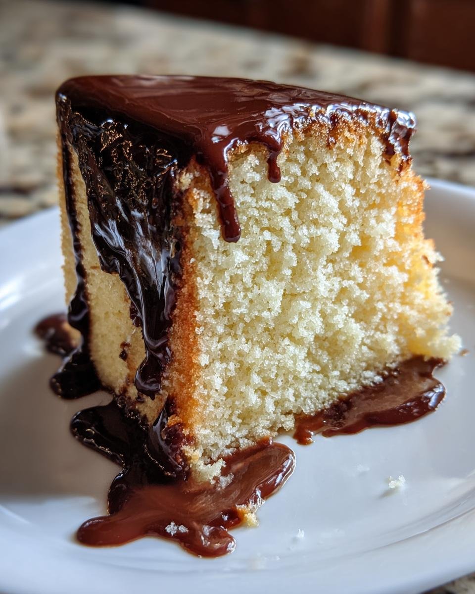 Moist Vanilla Cake with Chocolate Ganache - detail 1