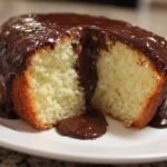Moist Vanilla Cake with Chocolate Ganache