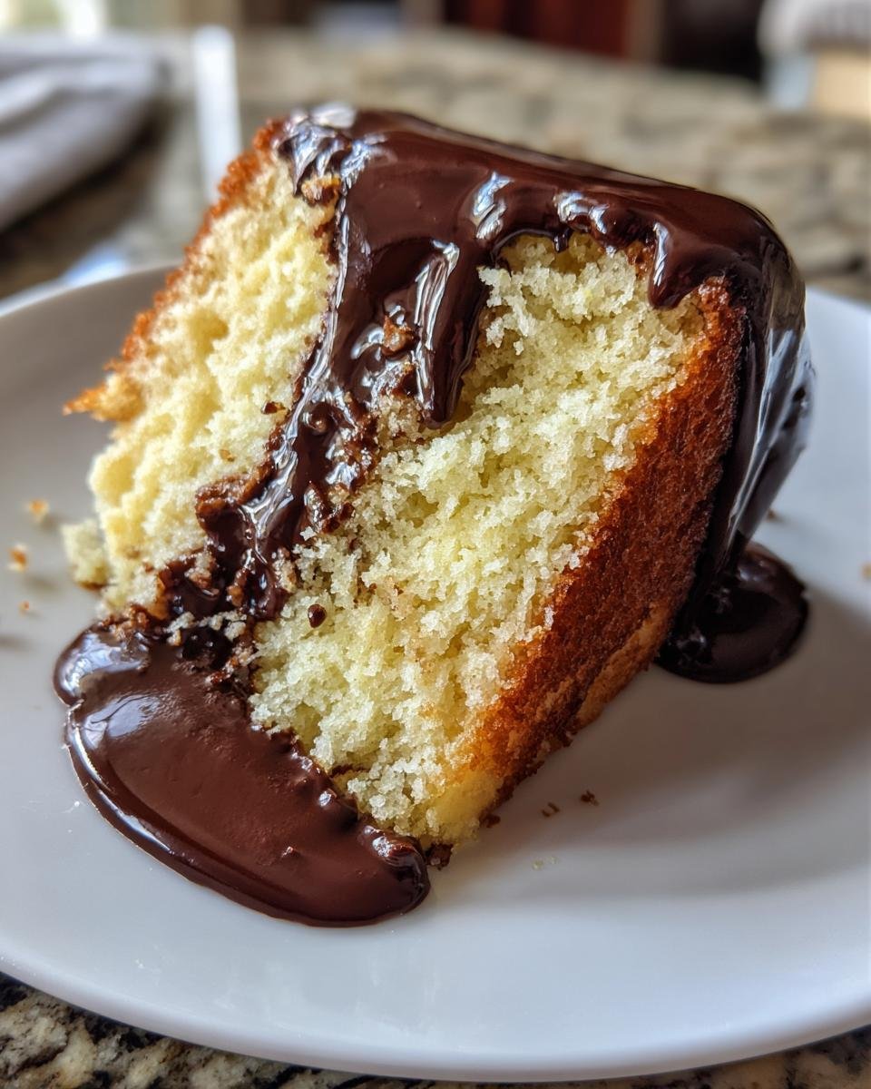 Moist Vanilla Cake with Chocolate Ganache - detail 2