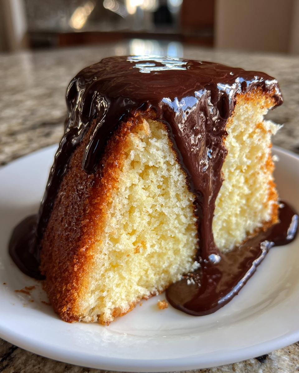 Moist Vanilla Cake with Chocolate Ganache - detail 3