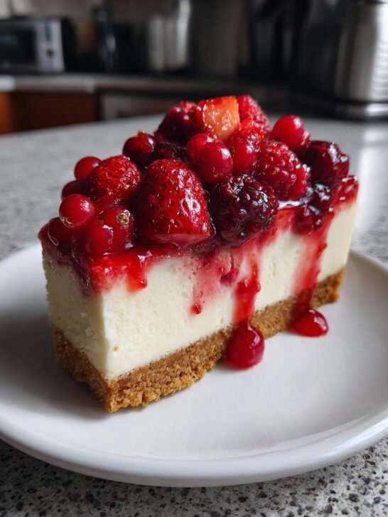 No-Bake Red Fruit Cheesecake