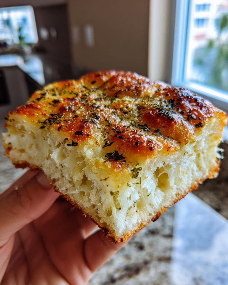 Pan-Cooked Cheesy Focaccia - detail 1