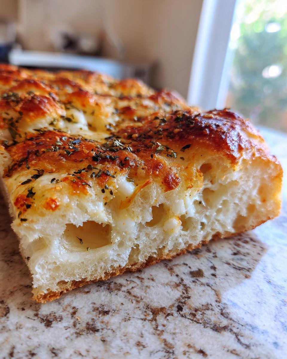 Pan-Cooked Cheesy Focaccia - detail 2
