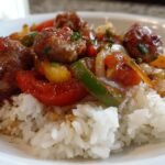 Sausage and Peppers Skillet over Rice
