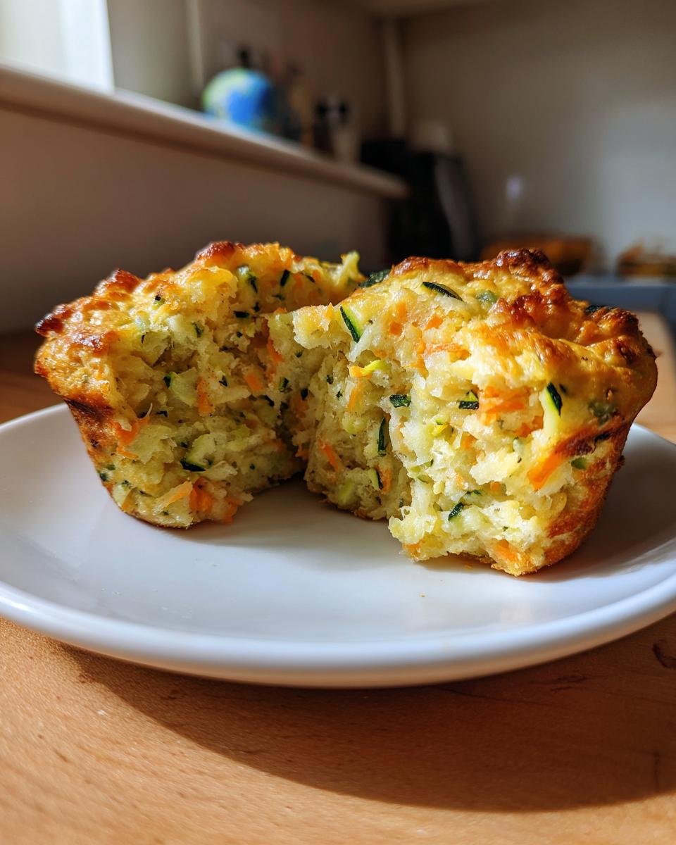 Savory Zucchini, Potato, Carrot, and Cheese Muffins - detail 1
