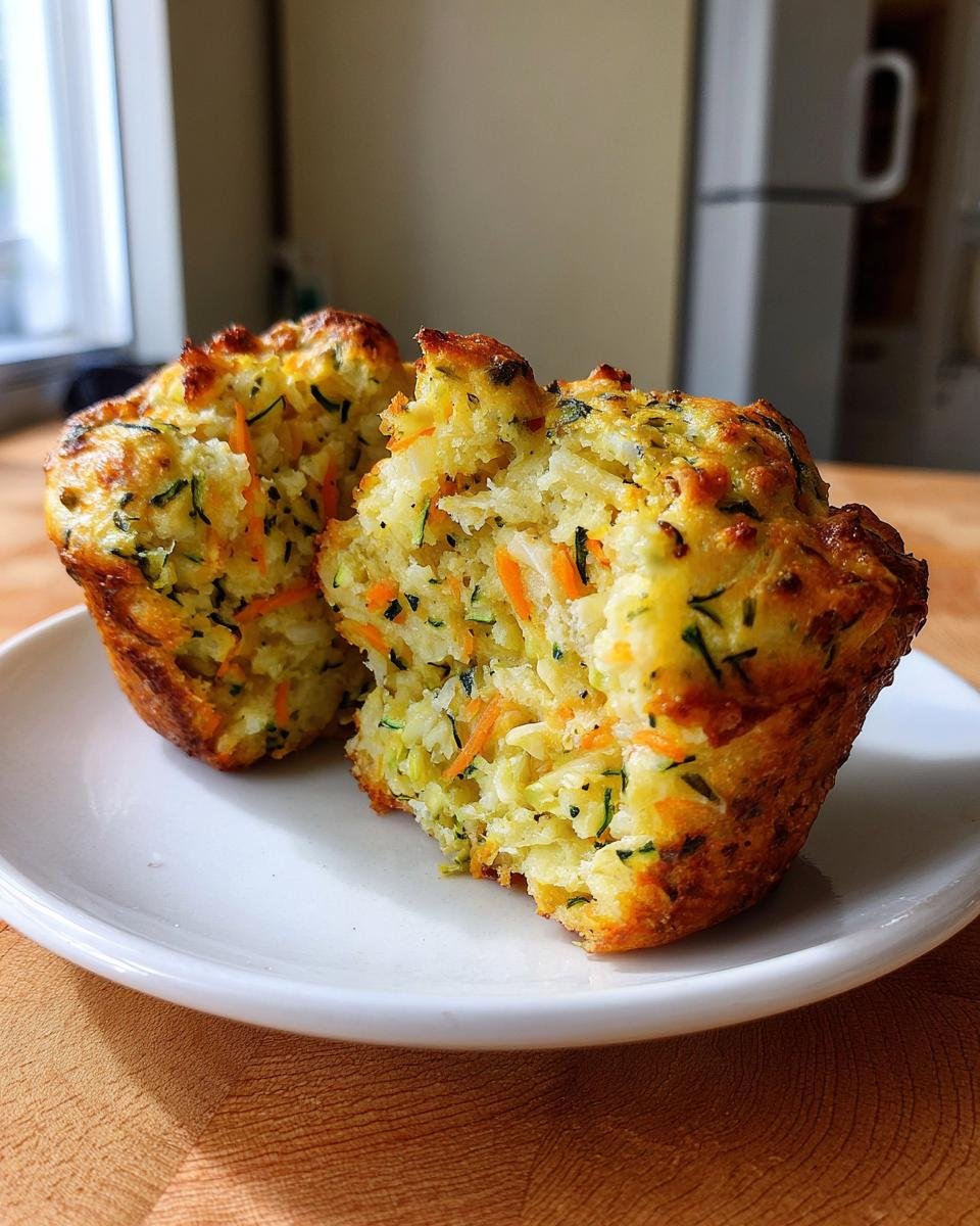 Savory Zucchini, Potato, Carrot, and Cheese Muffins - detail 2