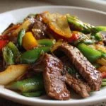 Sizzling Chinese Pepper Steak with Onions