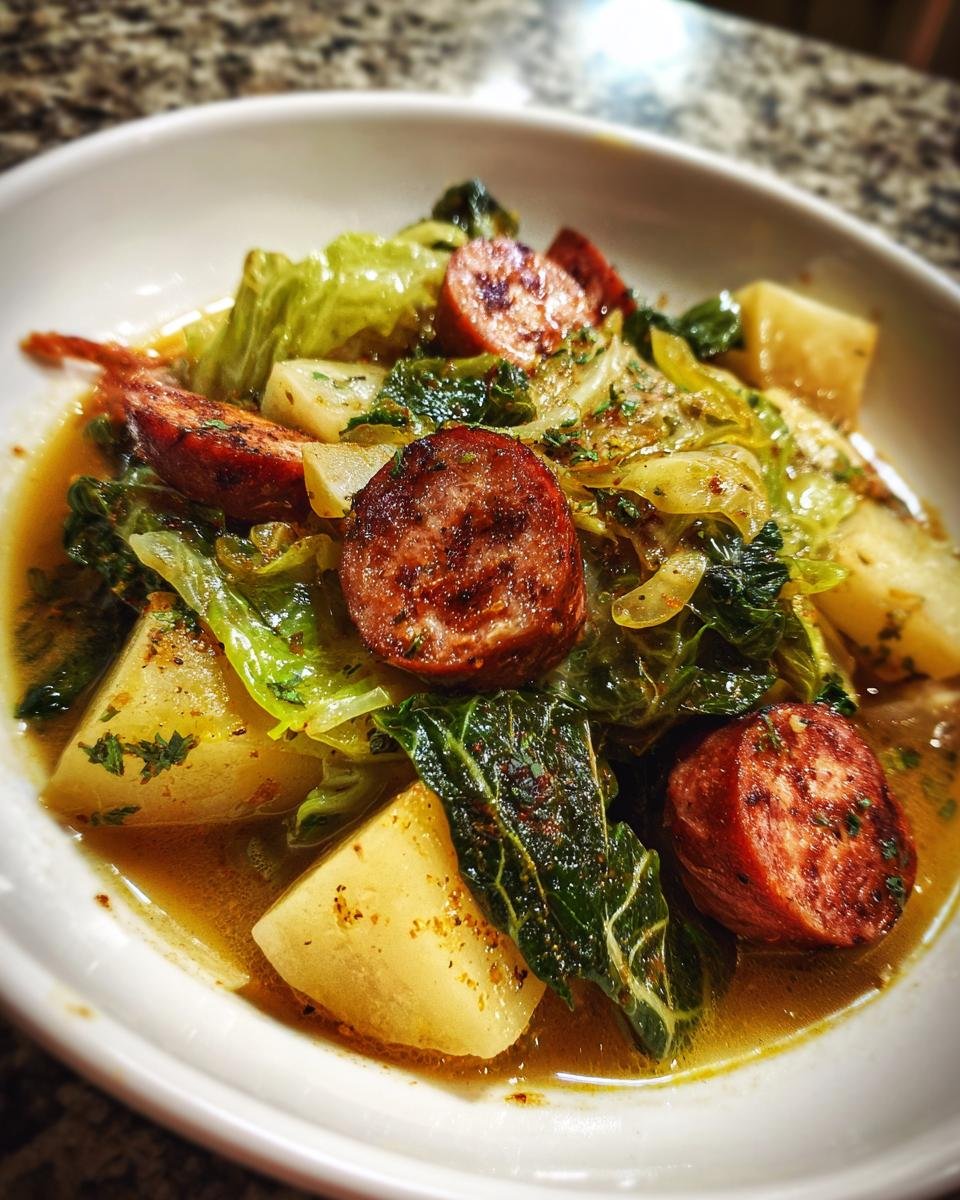 Slow Cooker Cabbage, Potatoes, and Smoked Sausage - detail 1