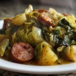 Slow Cooker Cabbage, Potatoes, and Smoked Sausage