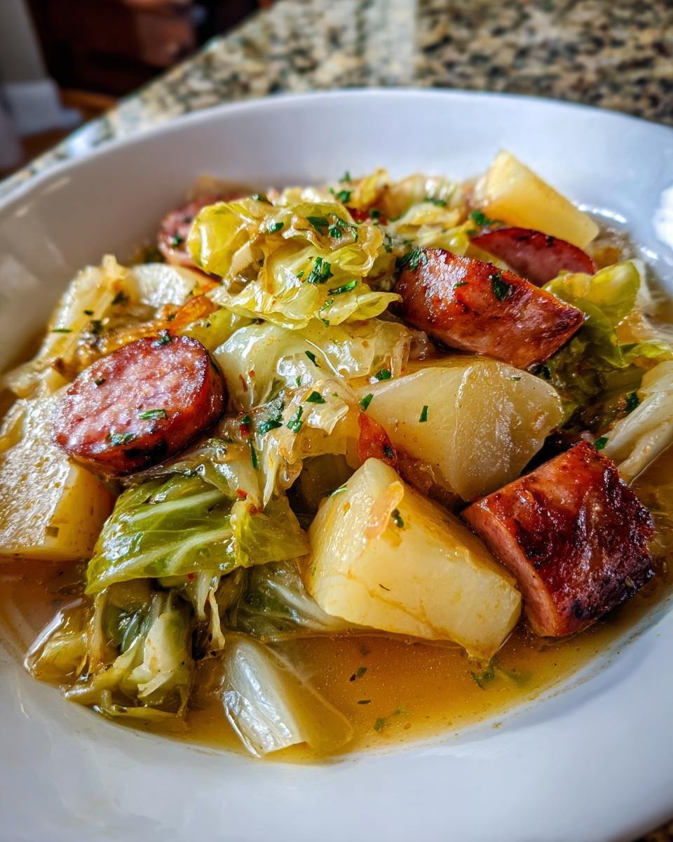 Slow Cooker Cabbage, Potatoes, and Smoked Sausage - detail 2
