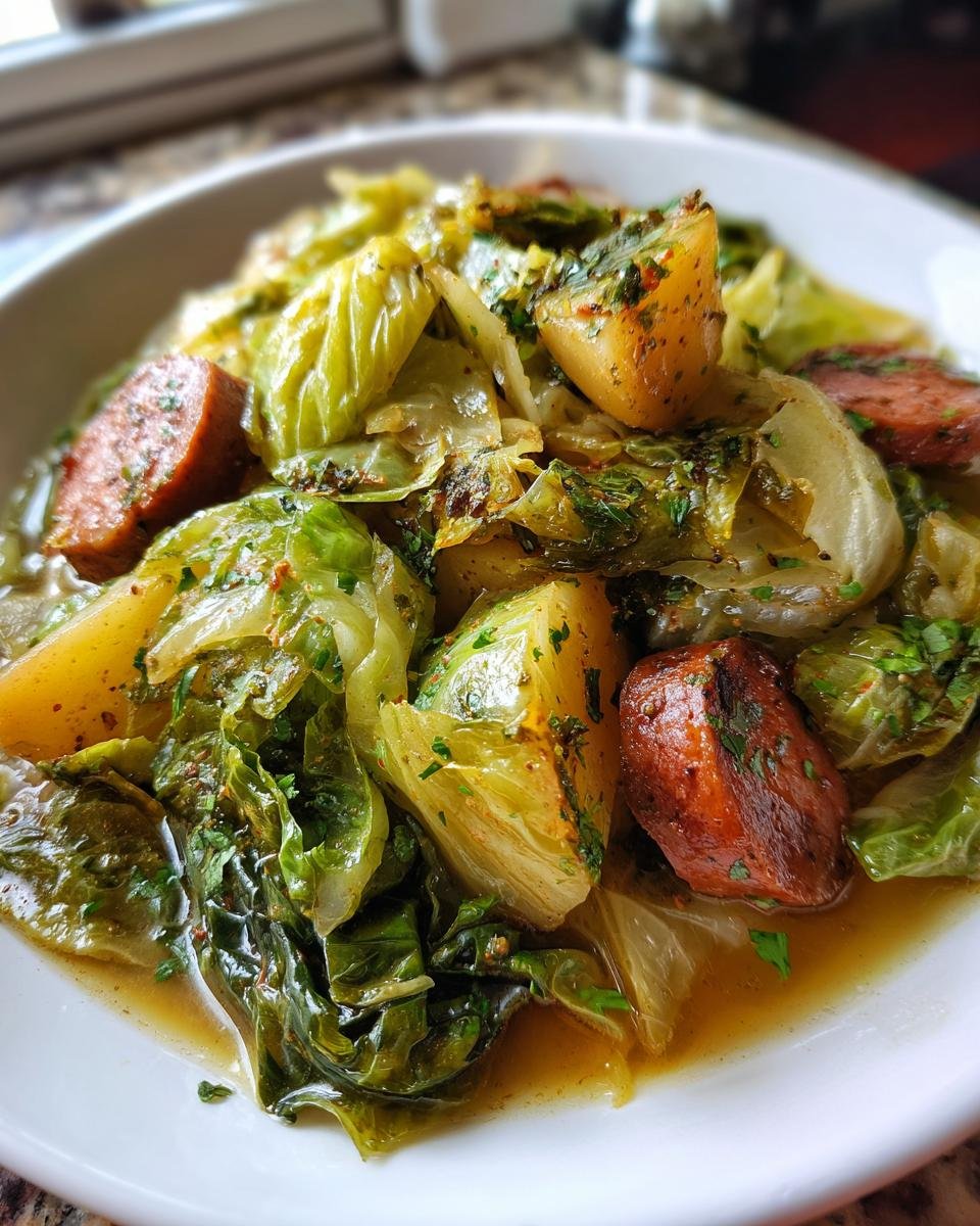 Slow Cooker Cabbage, Potatoes, and Smoked Sausage - detail 3