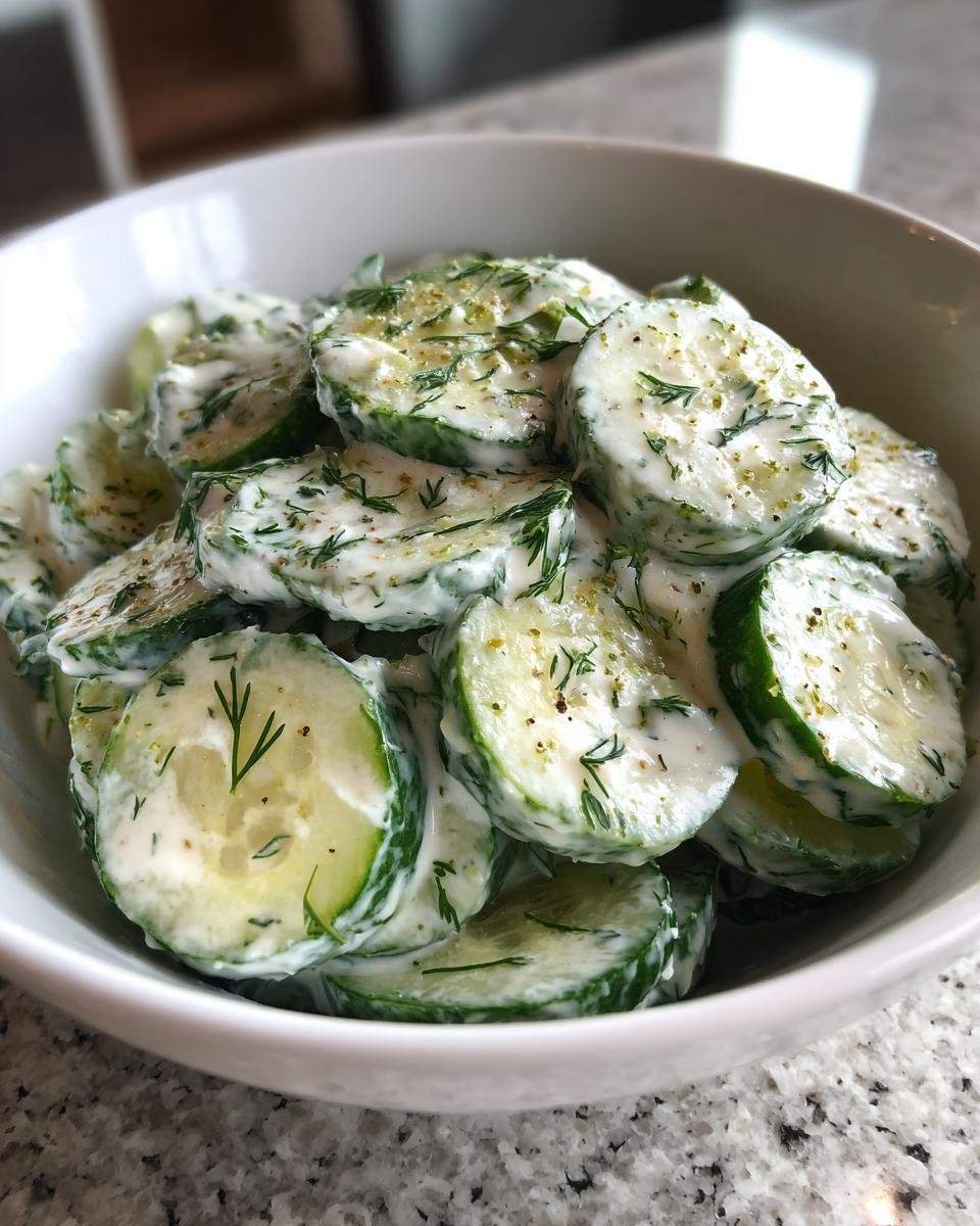 Sour Cream Cucumber Salad - detail 2