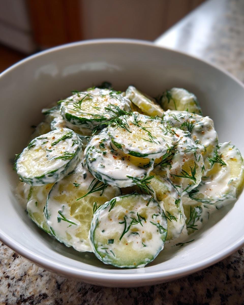 Sour Cream Cucumber Salad - detail 3