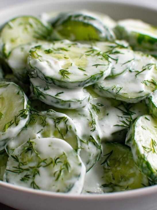 Sour Cream Cucumber Salad