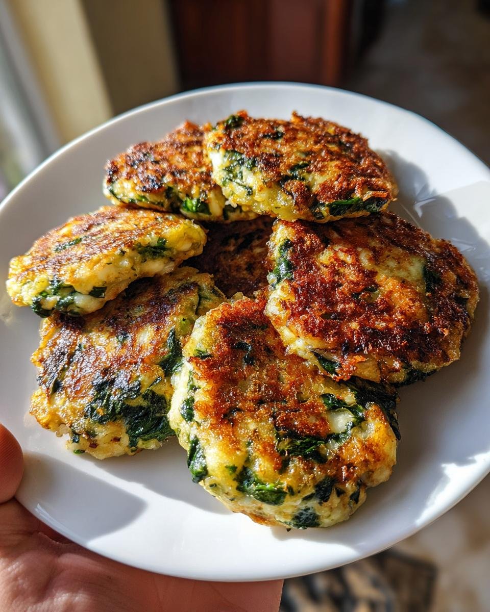 Spinach and Cheese Patties - detail 1