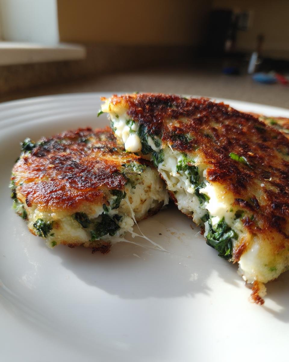 Spinach and Cheese Patties - detail 3