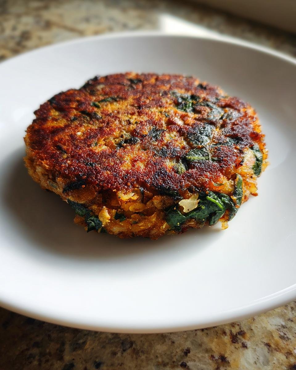 Spinach and Lentil Burgers - detail 1
