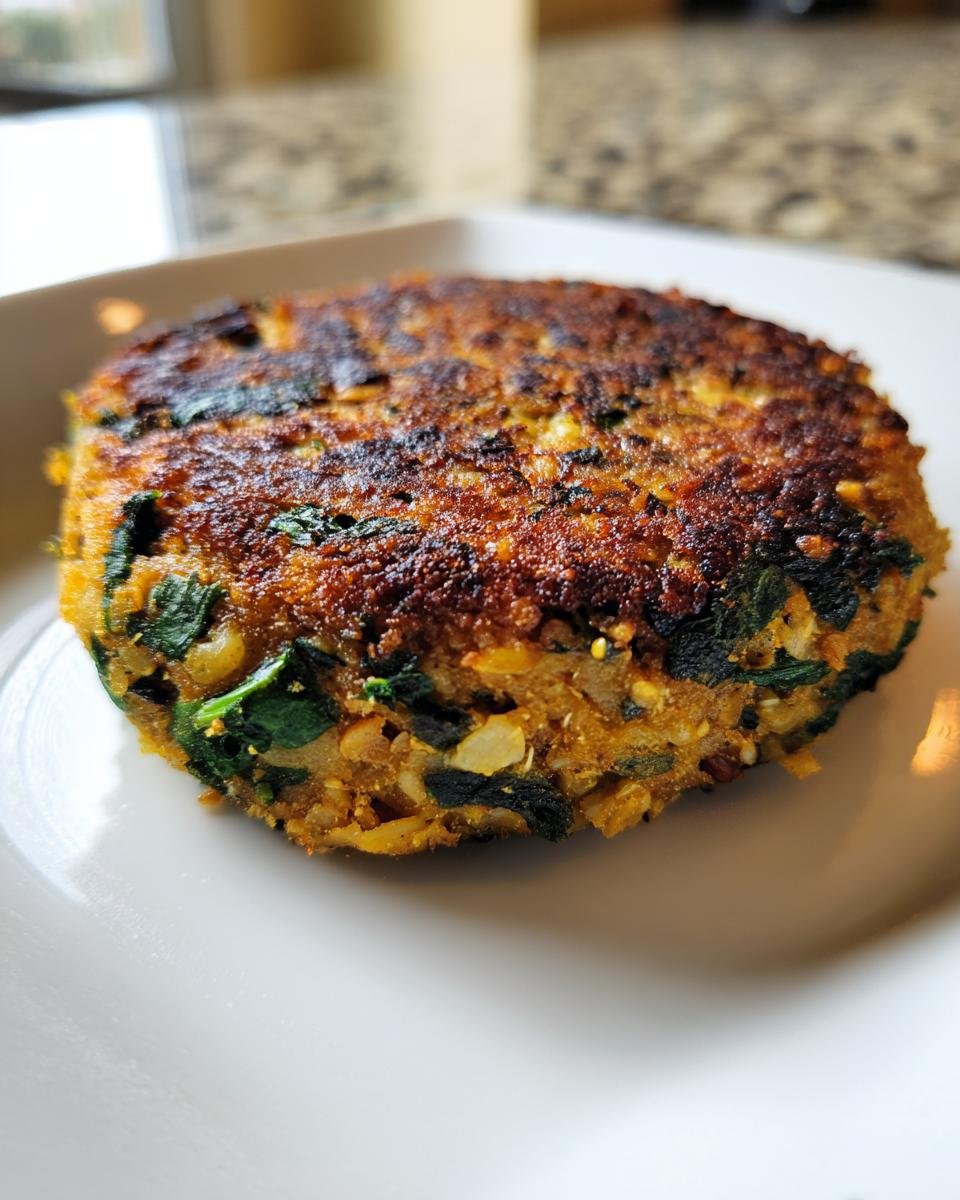 Spinach and Lentil Burgers - detail 2
