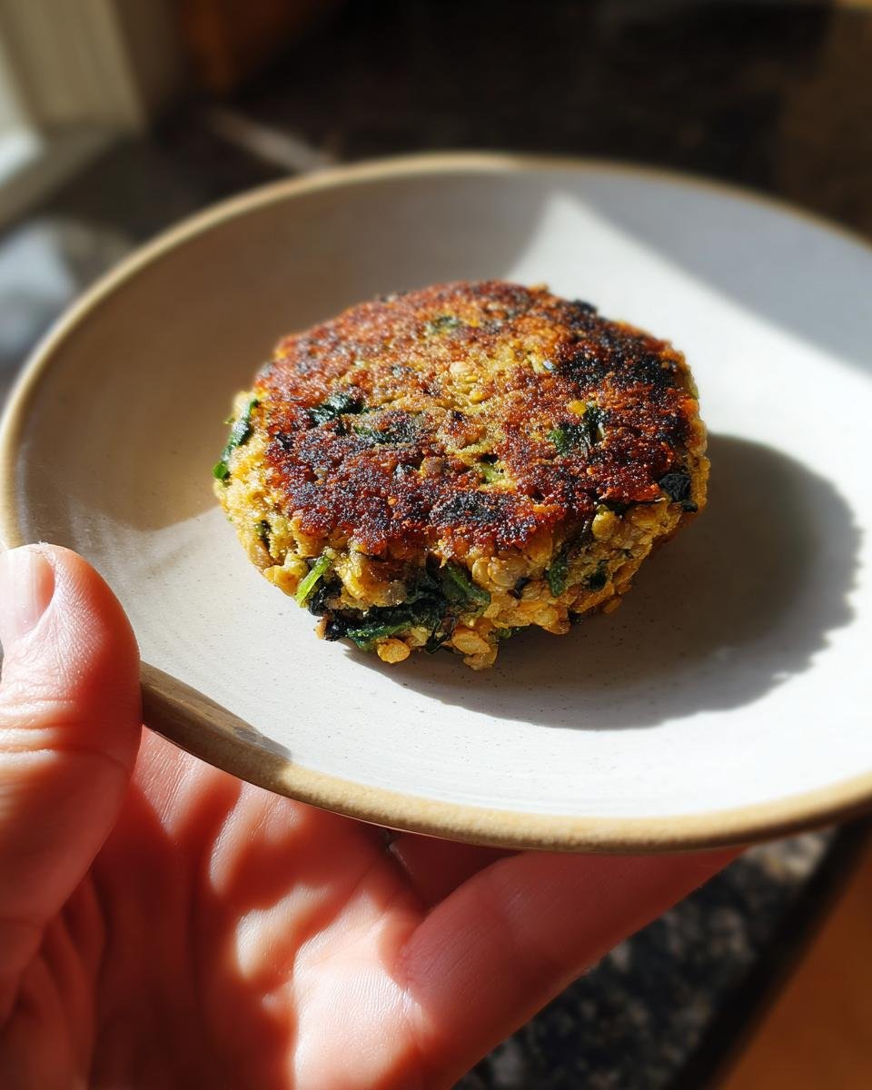Spinach and Lentil Burgers - detail 6