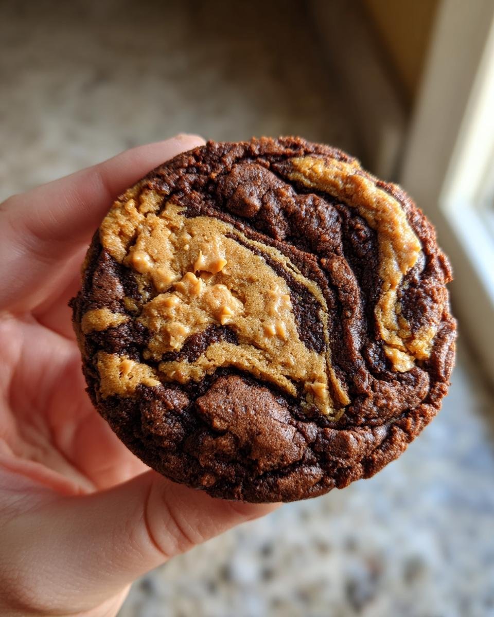 Swirled Brownie Cookies with Peanut Butter - detail 1