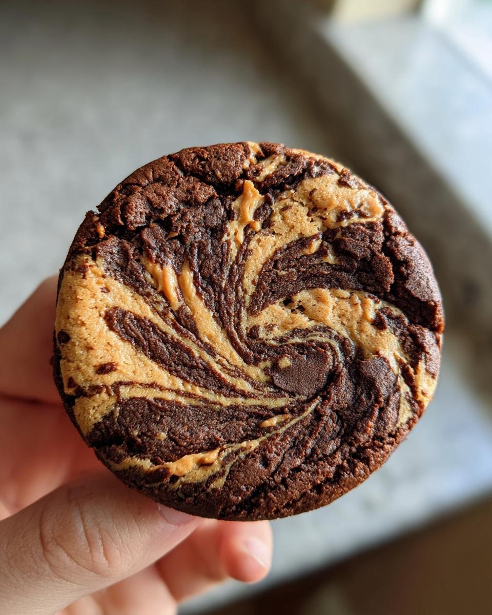 Swirled Brownie Cookies with Peanut Butter - detail 2
