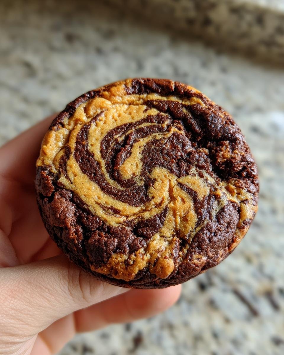 Swirled Brownie Cookies with Peanut Butter - detail 3