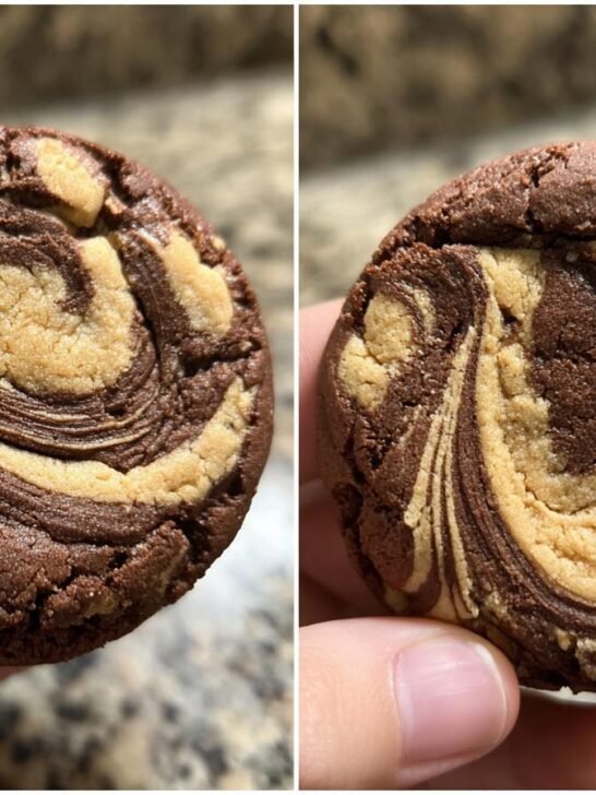 Swirled Brownie Cookies with Peanut Butter
