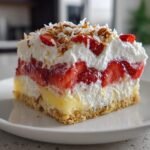 Tropical No-Bake Strawberry Split Cake