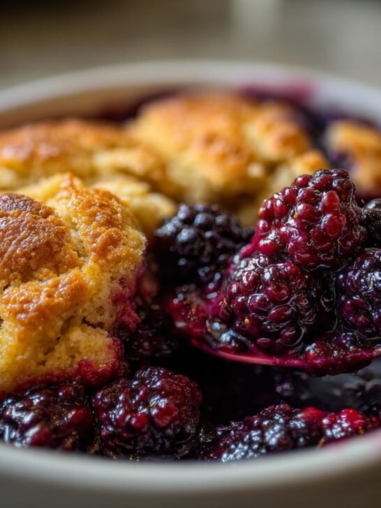 Warm Blackberry Cobbler