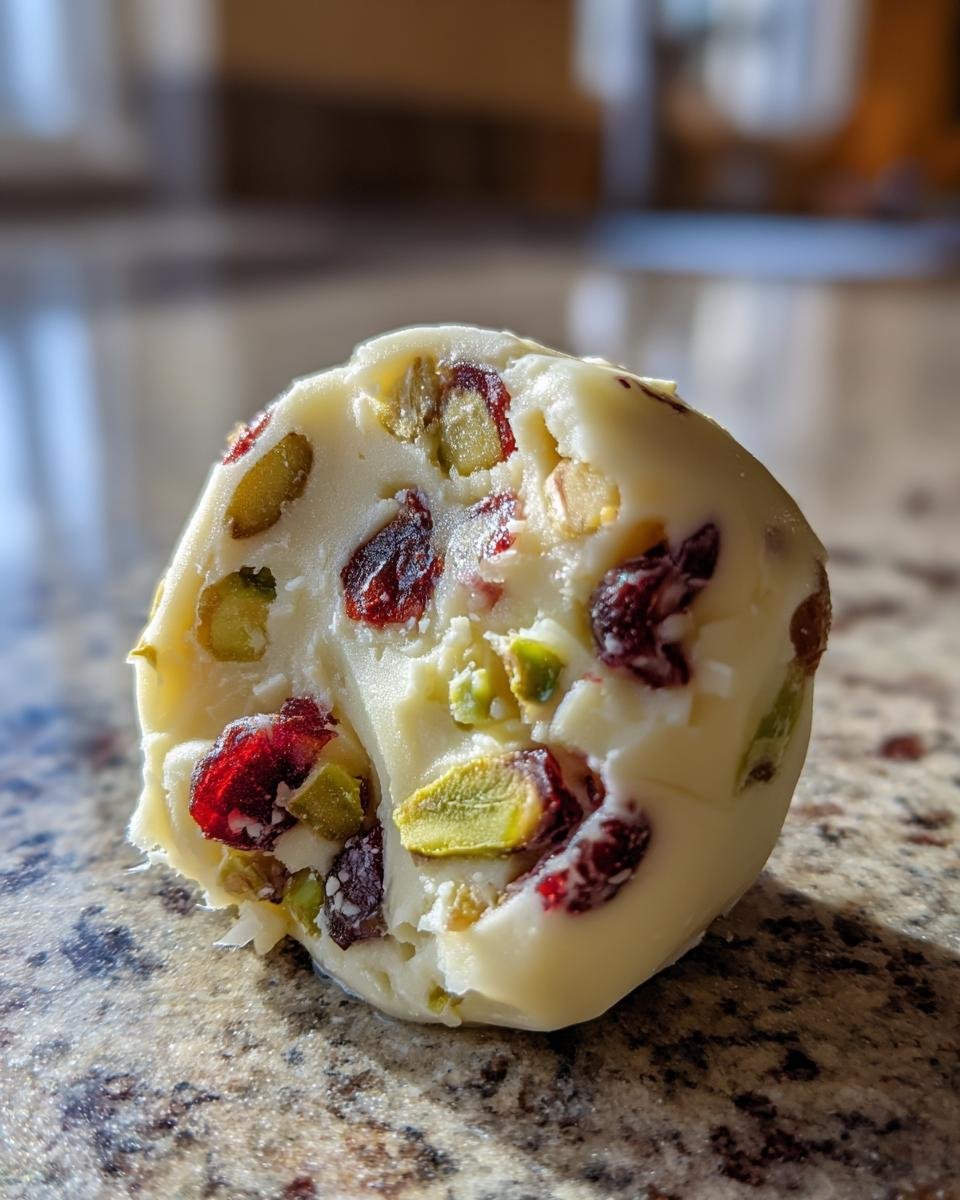 White Chocolate Cranberry Pistachio Truffles Recipe - detail 3