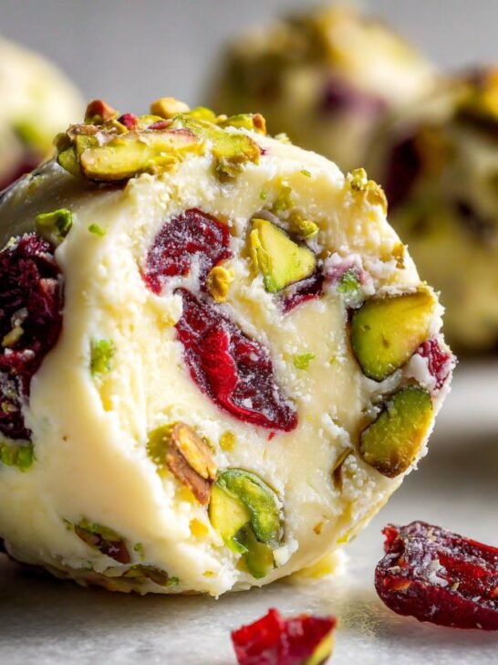White Chocolate Cranberry Pistachio Truffles Recipe