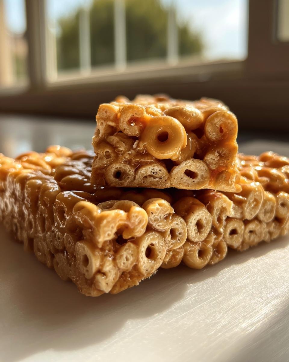3 Ingredient Peanut Butter Cheerio Bars - detail 1