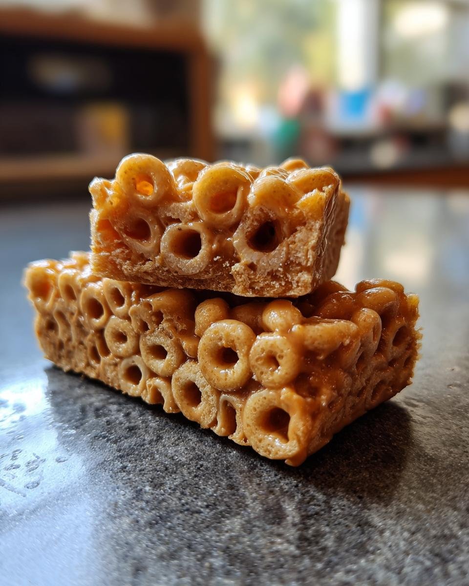 3 Ingredient Peanut Butter Cheerio Bars - detail 2