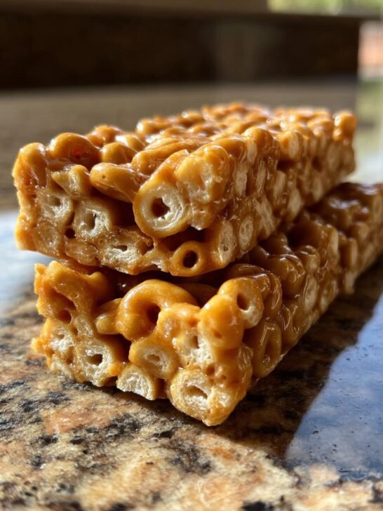 3 Ingredient Peanut Butter Cheerio Bars