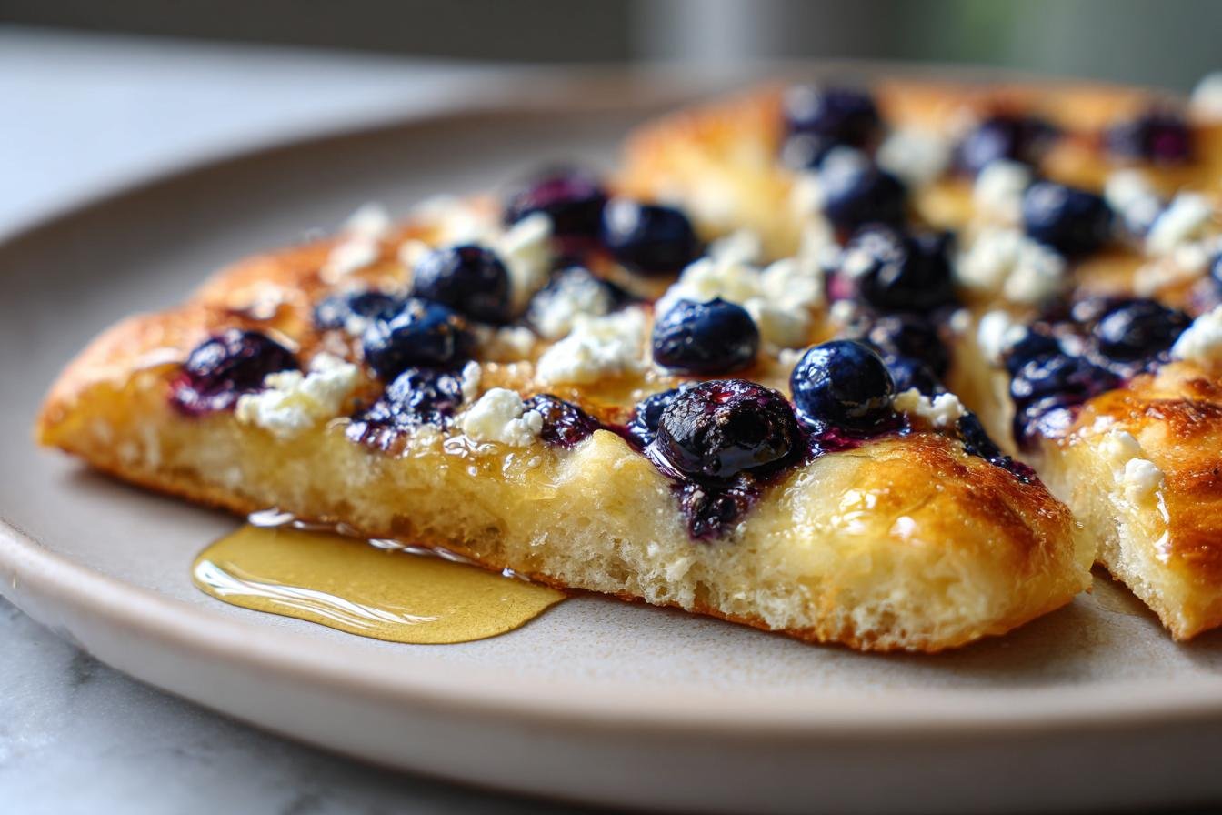 Blueberry Feta Flatbread with Hot Honey - detail 1
