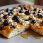 Blueberry Feta Flatbread with Hot Honey