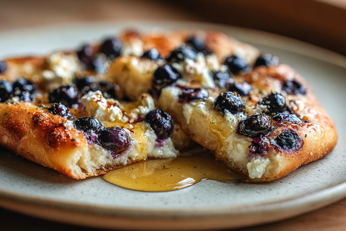 Blueberry Feta Flatbread with Hot Honey - detail 2