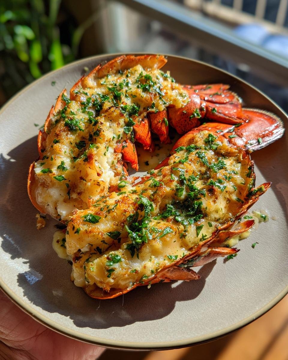 Broiled Lobster Tails in Creamy Garlic Butter Sauce - detail 3