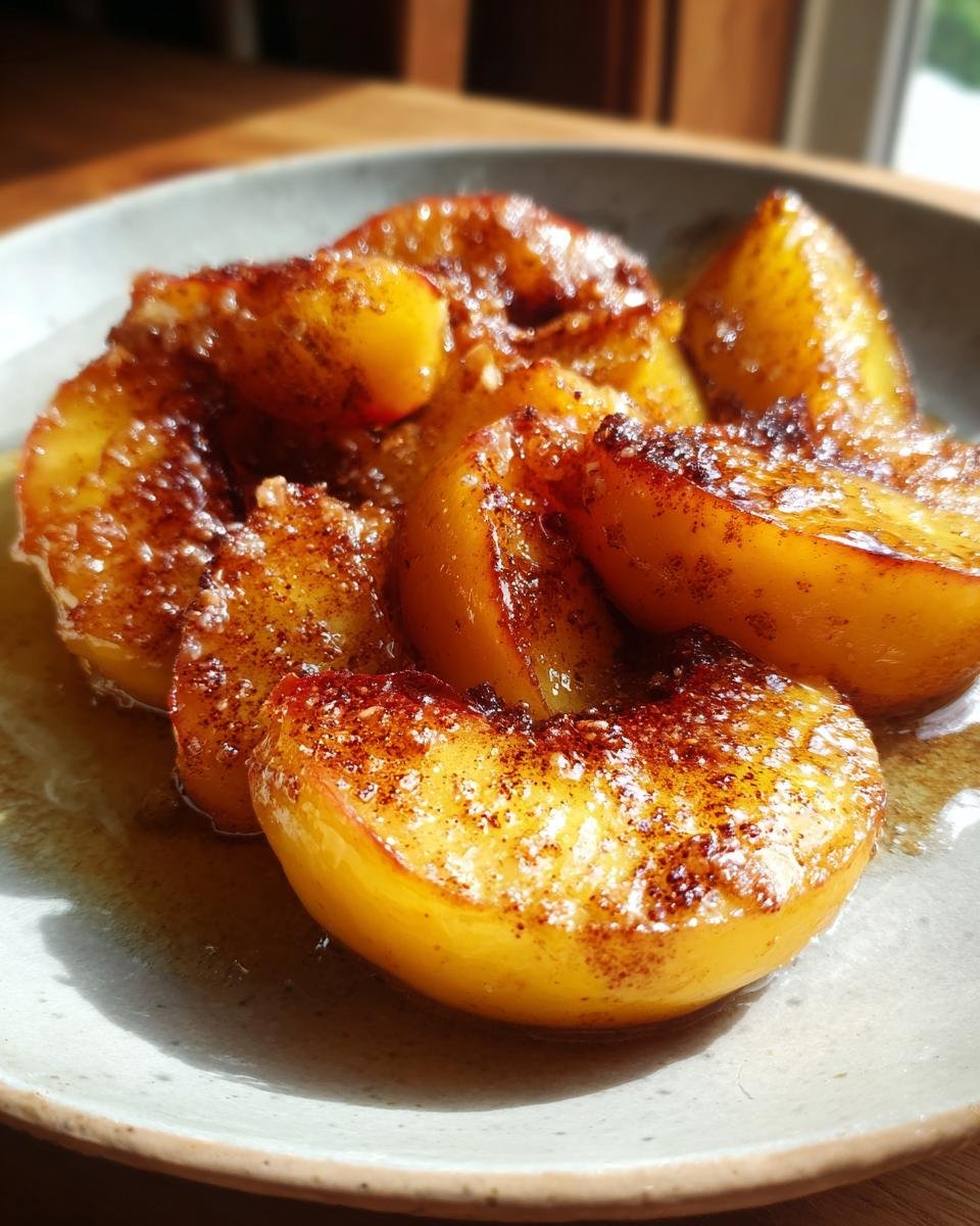 Caramelized Peaches on the Griddle - detail 2
