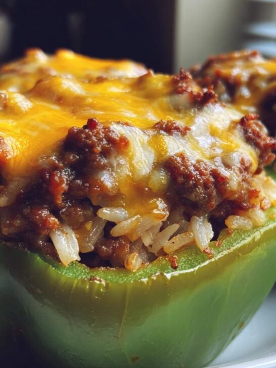 Cheesy Stuffed Pepper Beef Casserole