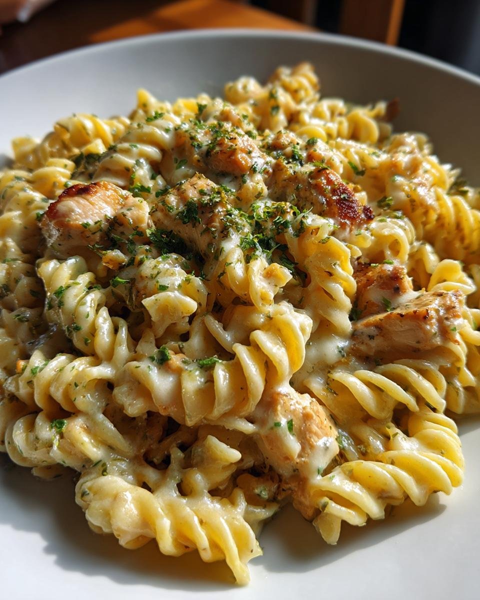 Cheesy Velveeta Chicken Twisted Pasta with Mozzarella Garlic Sauce - detail 3