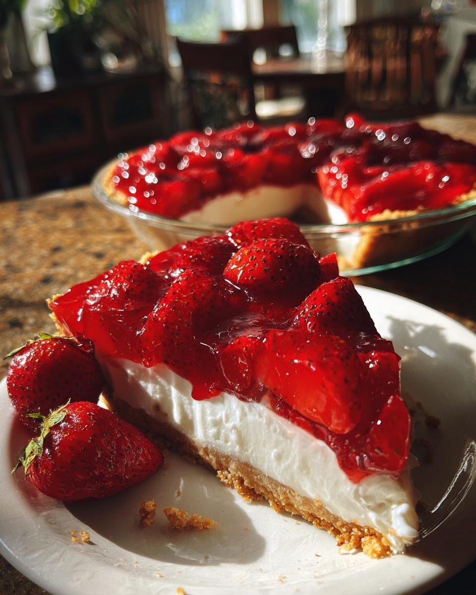 Cool and Creamy Strawberry Jello Pie - detail 3