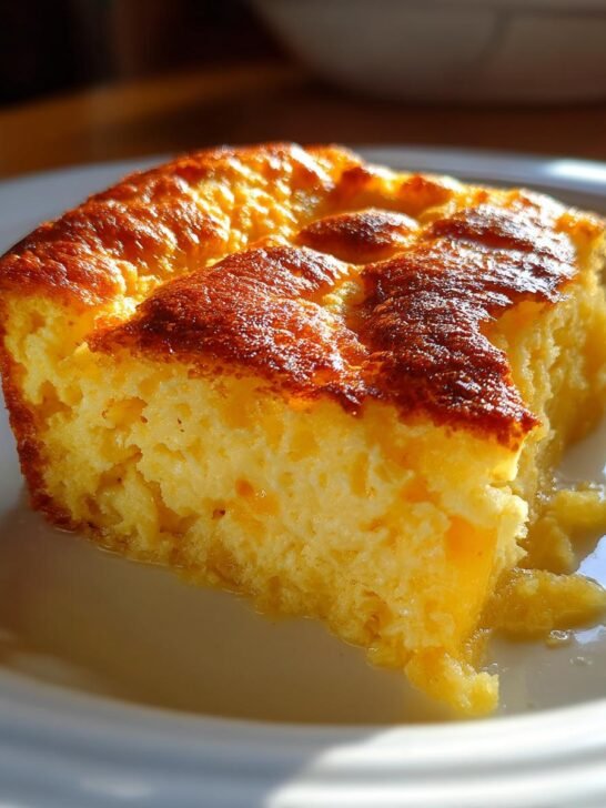 Corn Pudding with Cream Cheese and Vanilla